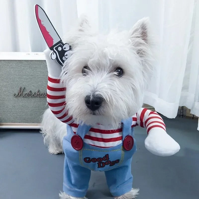 Chucky Dog Halloween Costume – Funny Pet Cosplay Outfit