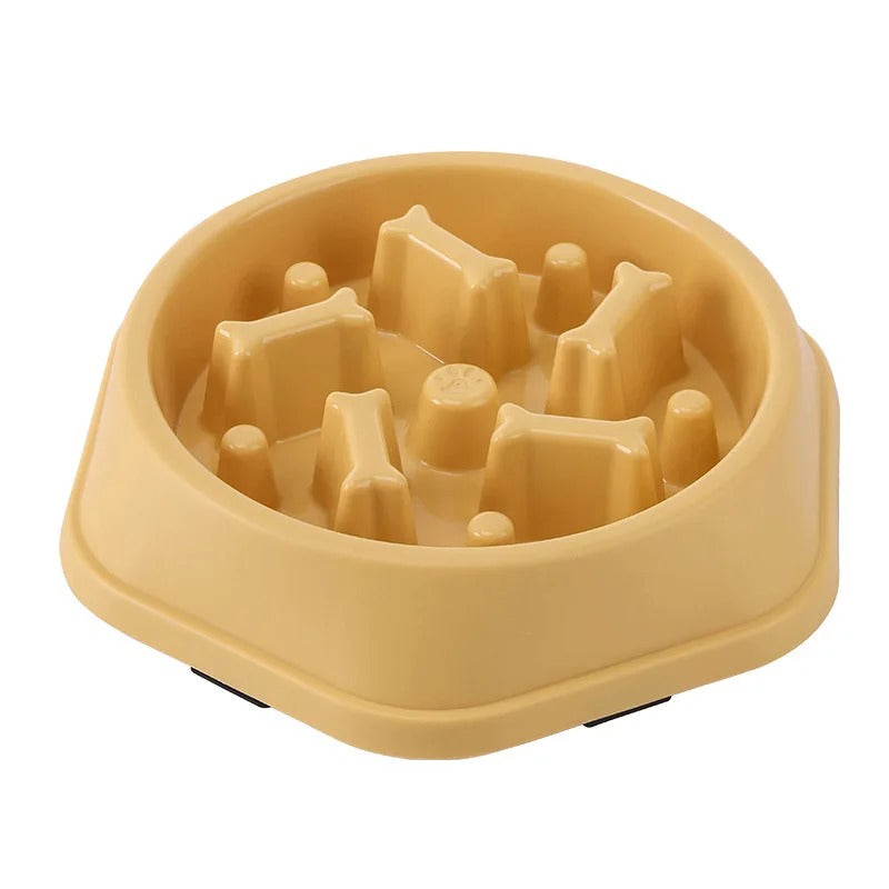 Slow Feeder Dog Bowl – Anti-Gulping Puzzle Food Bowl