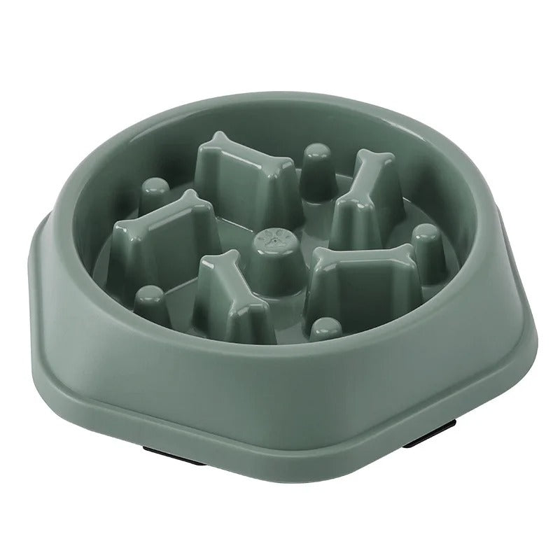 Slow Feeder Dog Bowl – Anti-Gulping Puzzle Food Bowl