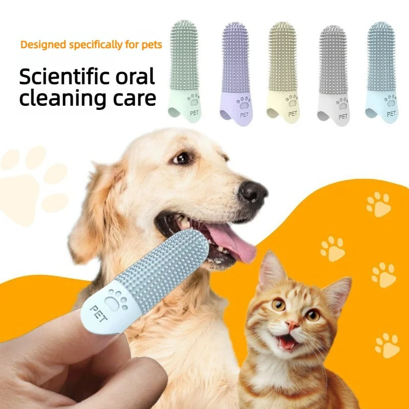 Pet Finger Toothbrush – Soft Silicone for Dogs & Cats