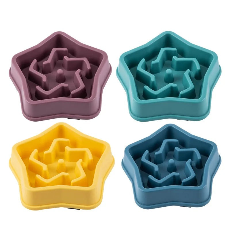 Slow Feeder Dog Bowl – Anti-Gulping Puzzle Food Bowl