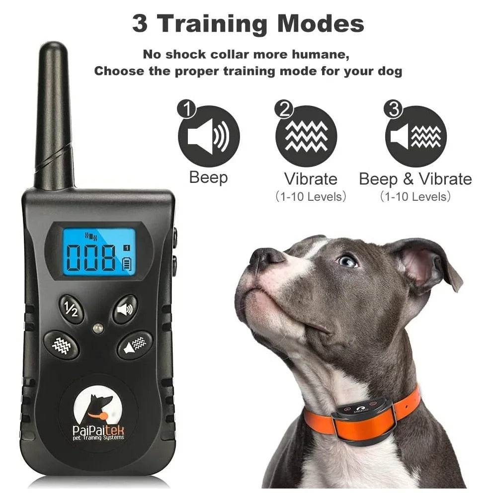 No-Shock Dog Training Collar – Beep & Vibration Remote
