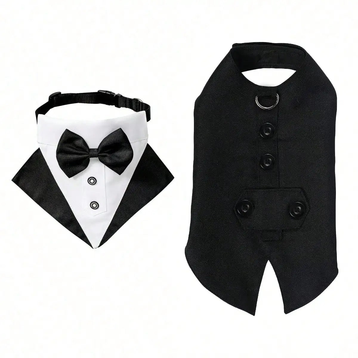 Dog Tuxedo Suit – Formal 2-Piece Pet Outfit for Special Occasions