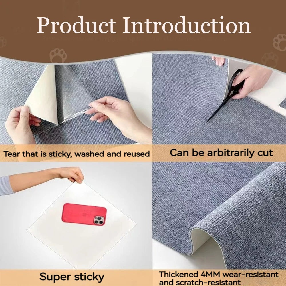 Cat Scratching Mat – Self-Adhesive Wall & Floor Protector