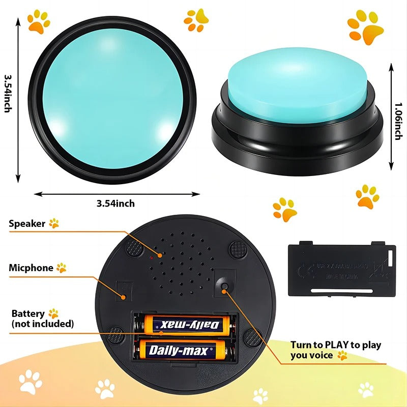 Recordable Pet Button – Custom Voice Training Tool