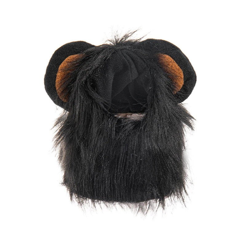 Lion Mane Cat Wig – Funny Pet Costume for Photos