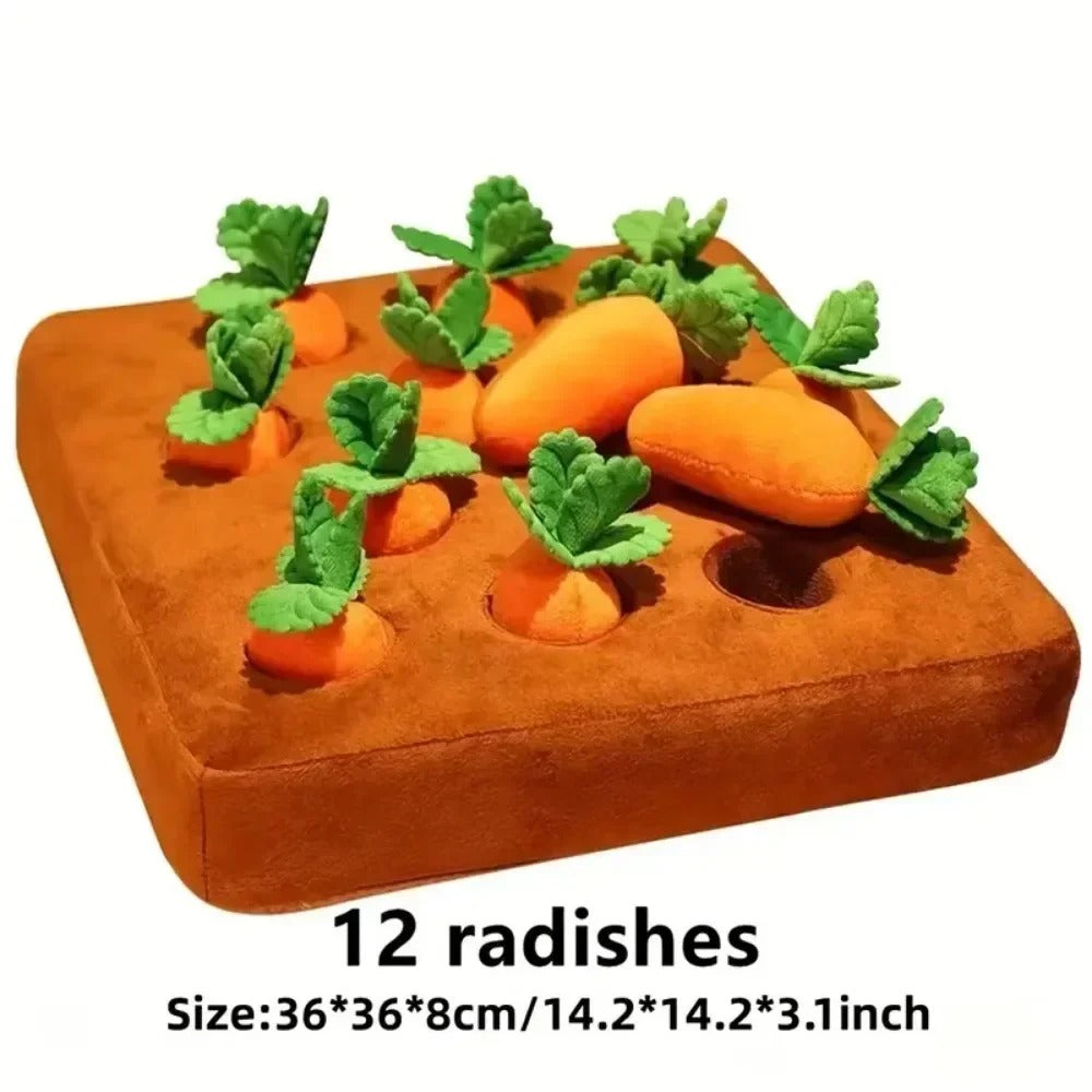 Strawberry/ Carrot Snuffle Mat – Interactive Puzzle Toy with Squeaker